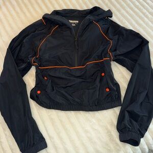 Forever 21 Black and Orange Windbreaker Jacket